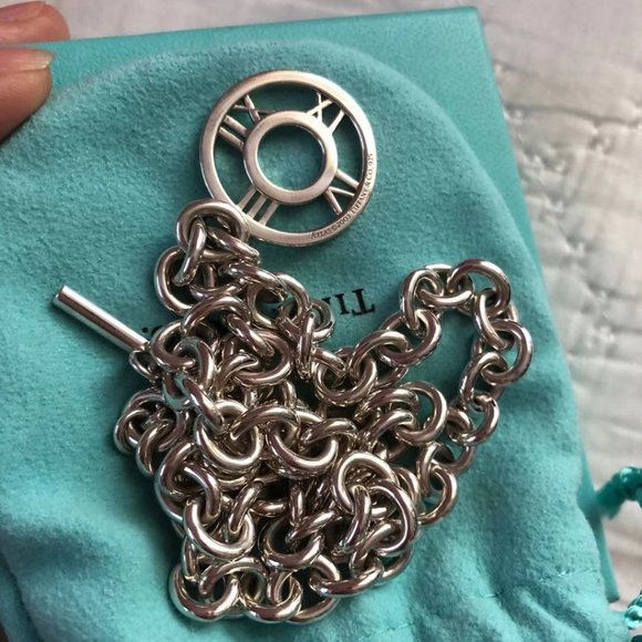 (SOLD)Tiffany & Co. Atlas Collection Link Toggle Necklace - Picture 9 of 13